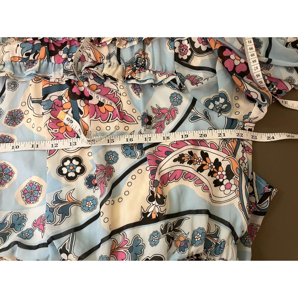 Marc New York long sleeve paisley peplum blouse - Picture 7 of 9